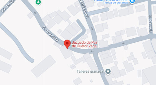 mapa Registro Civil Juzgado de Paz de Huétor Vega Granada